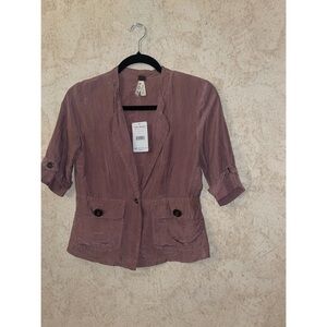 We The Free by Free People Brushed Silk Blazer New With Tags